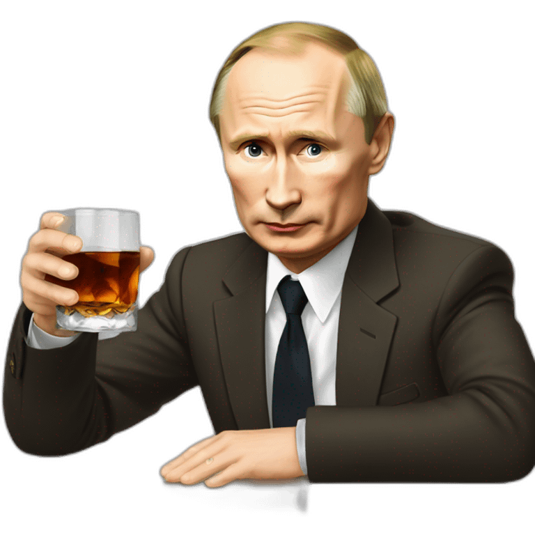 Putin drinking Kizlyar brandy emoji