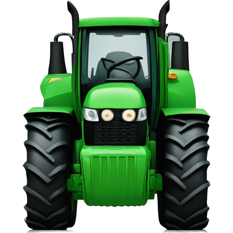 Green tractor  emoji