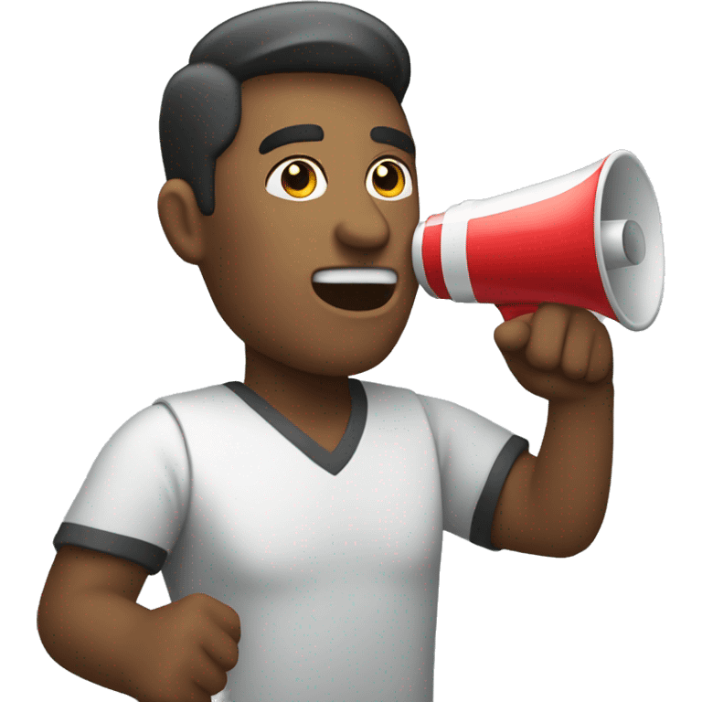 man holding megaphone emoji