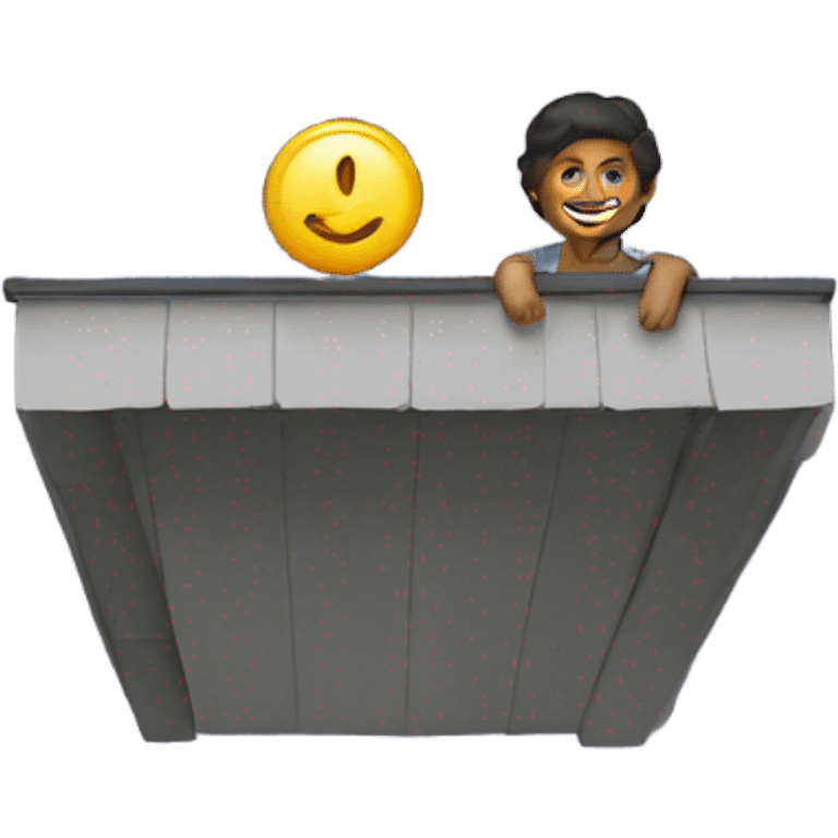 A person on the roof emoji