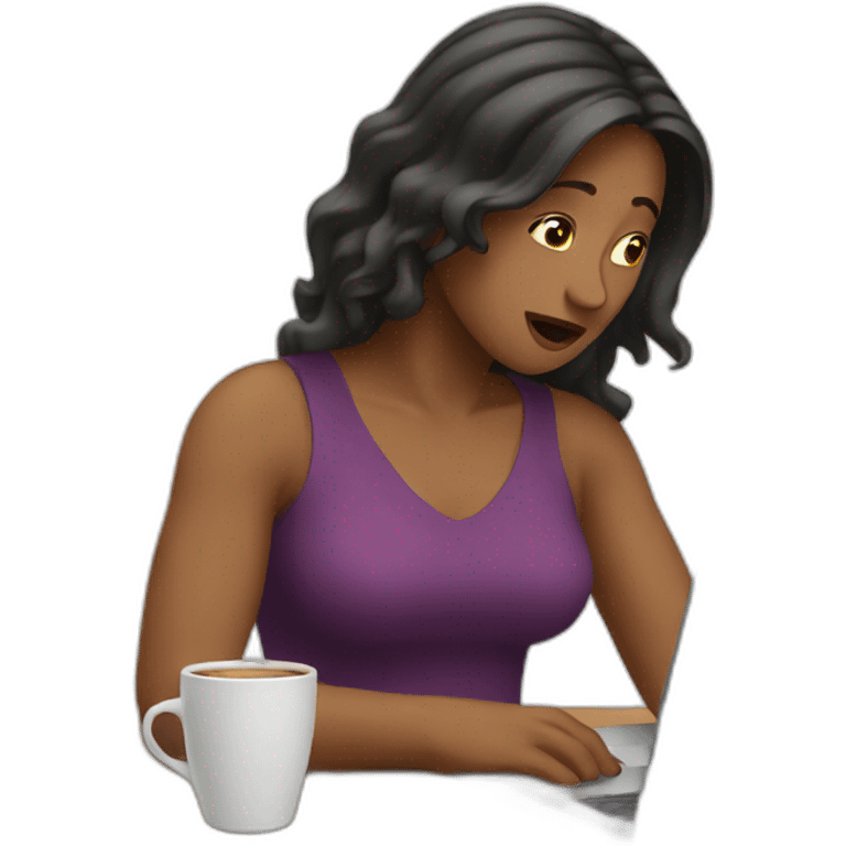 woman hitting a laptop emoji