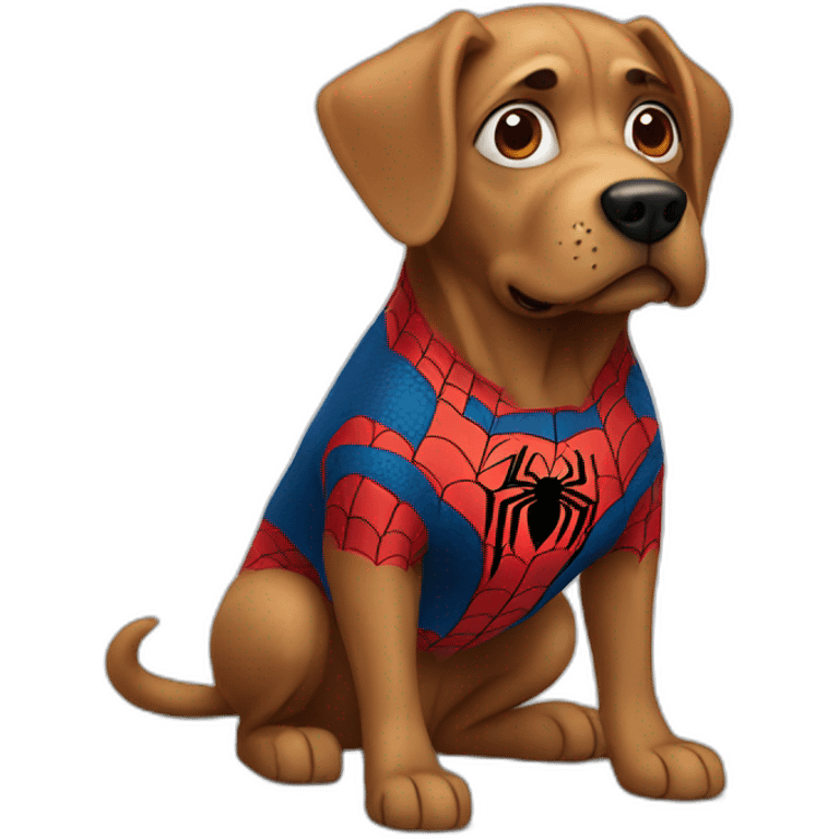 A dog in a Spider-Man costume  emoji