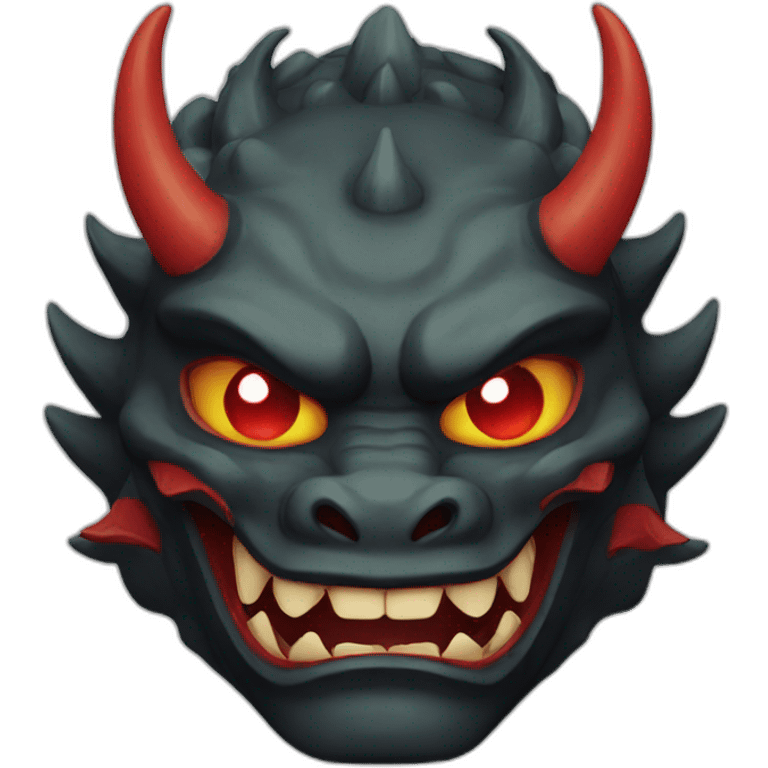 oni dark dragon japanese mask emoji