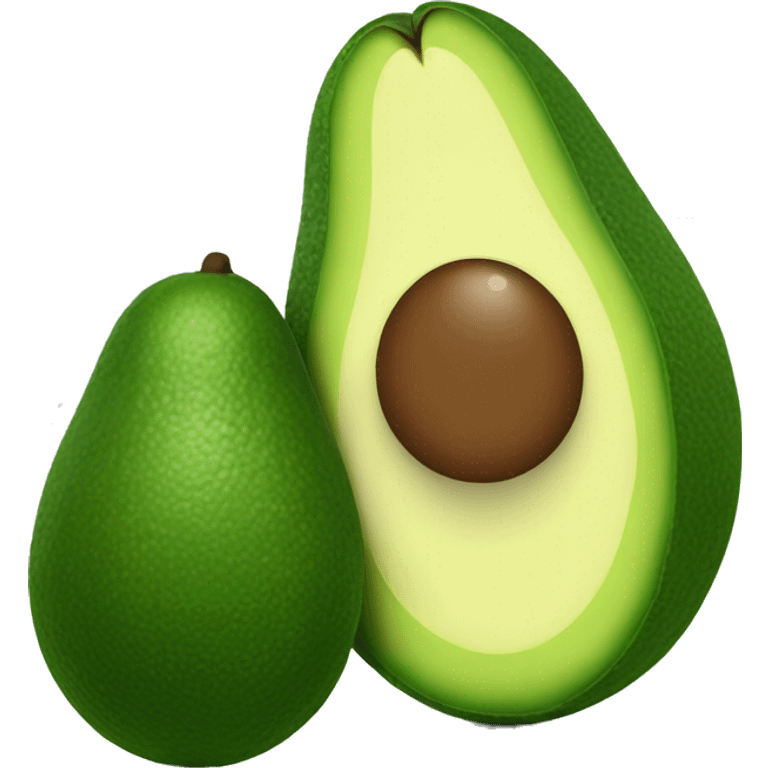 Avocado with face emoji