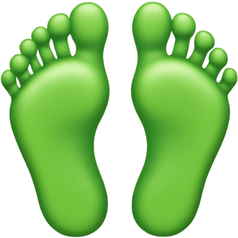 I want an emoji of three feet that represents 3 generations. I want this emoji to be green. emoji