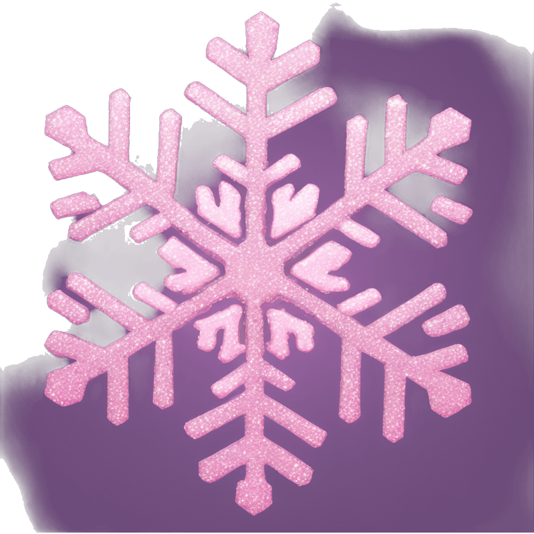 pink glittery snowflake  emoji