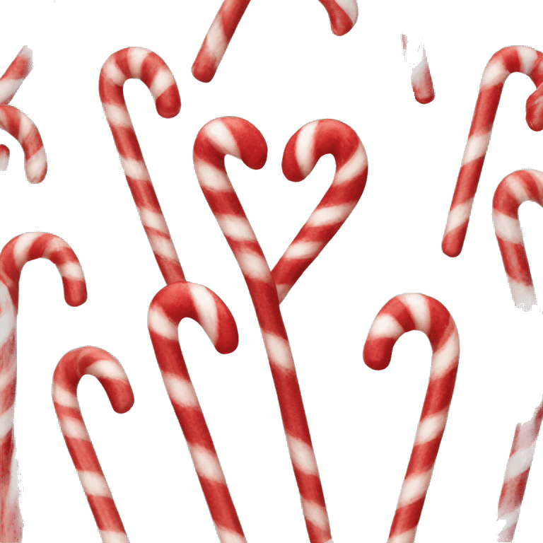 Candy cane heart shaped emoji