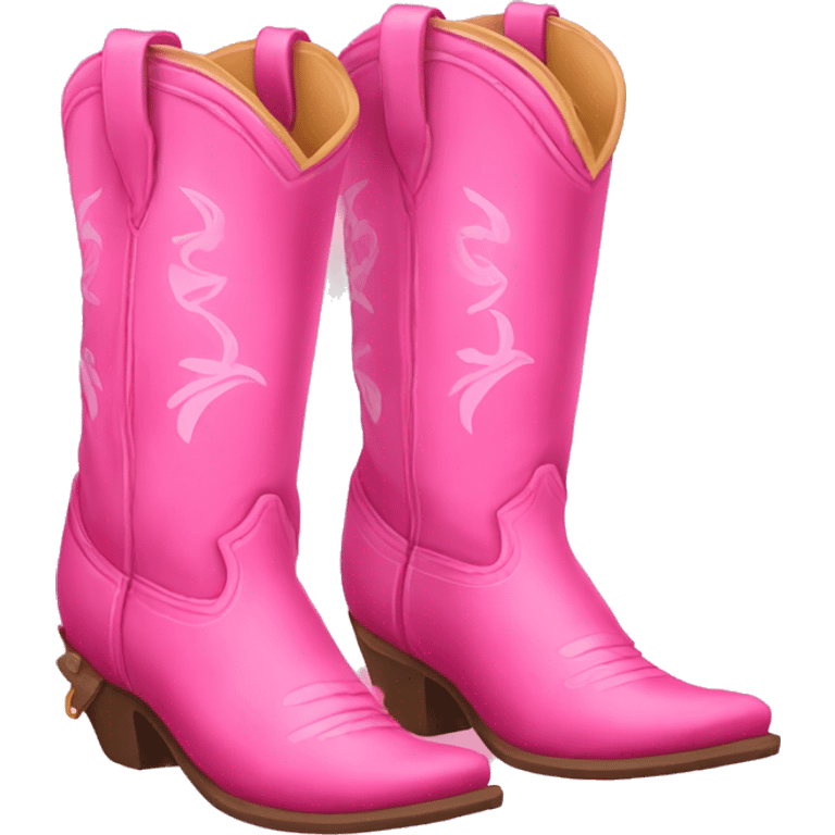 pink cowgirl boots emoji