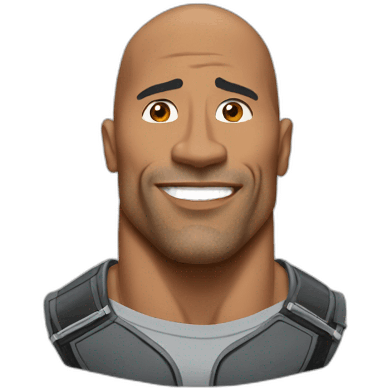 The rock qui fronce les sourcilr emoji