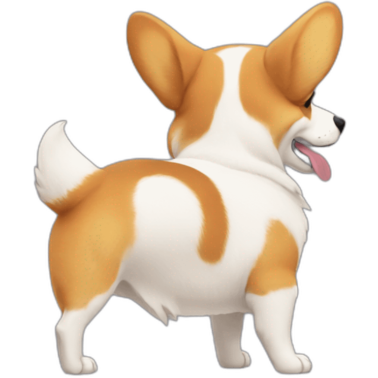 corgi showing his butt from behind emoji