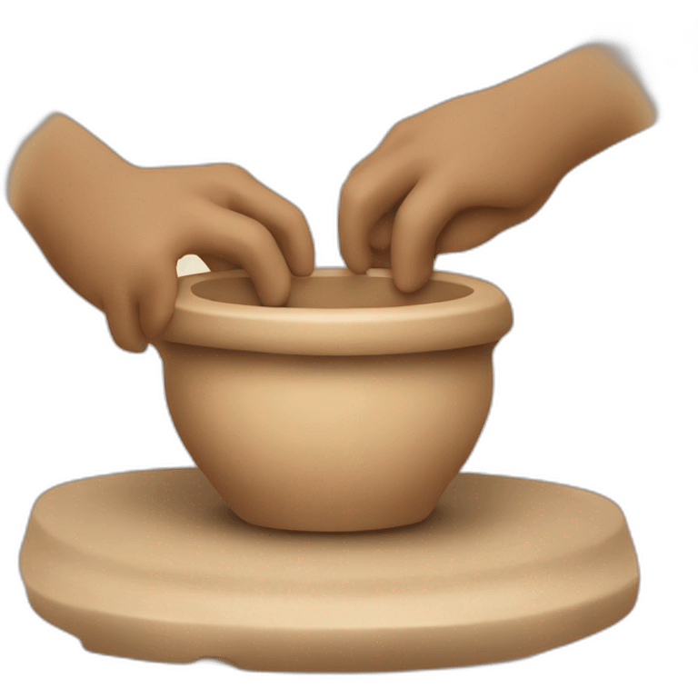 hands on pottery wheel emoji