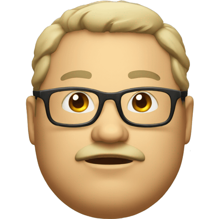 Fat man glasses  emoji