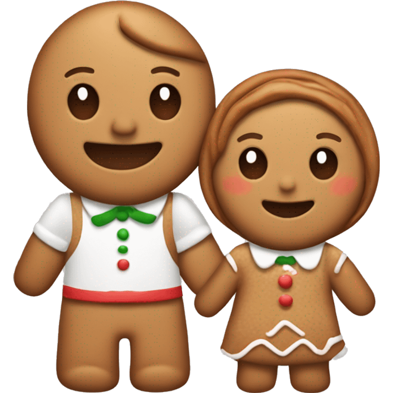 Gingerbread dad mum baby emoji