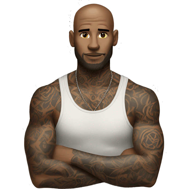 tattooed man very attractive emoji