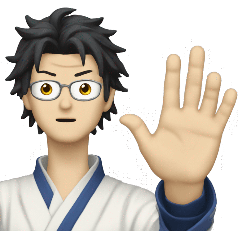 Satoru gojo domain expansion fingers emoji