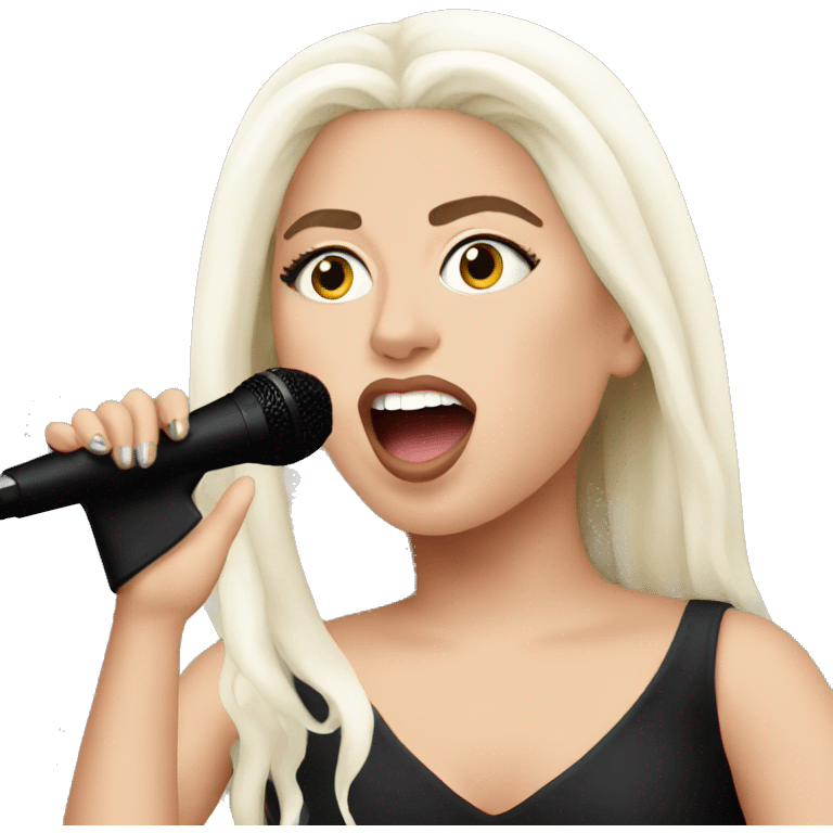 Lady Gaga singing emoji emoji