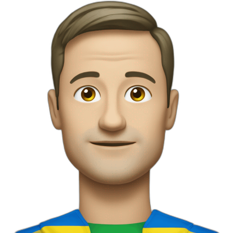 Zelenskyy and Ukrainian Flag  emoji