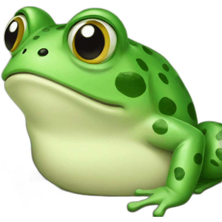 Feel good frog emoji