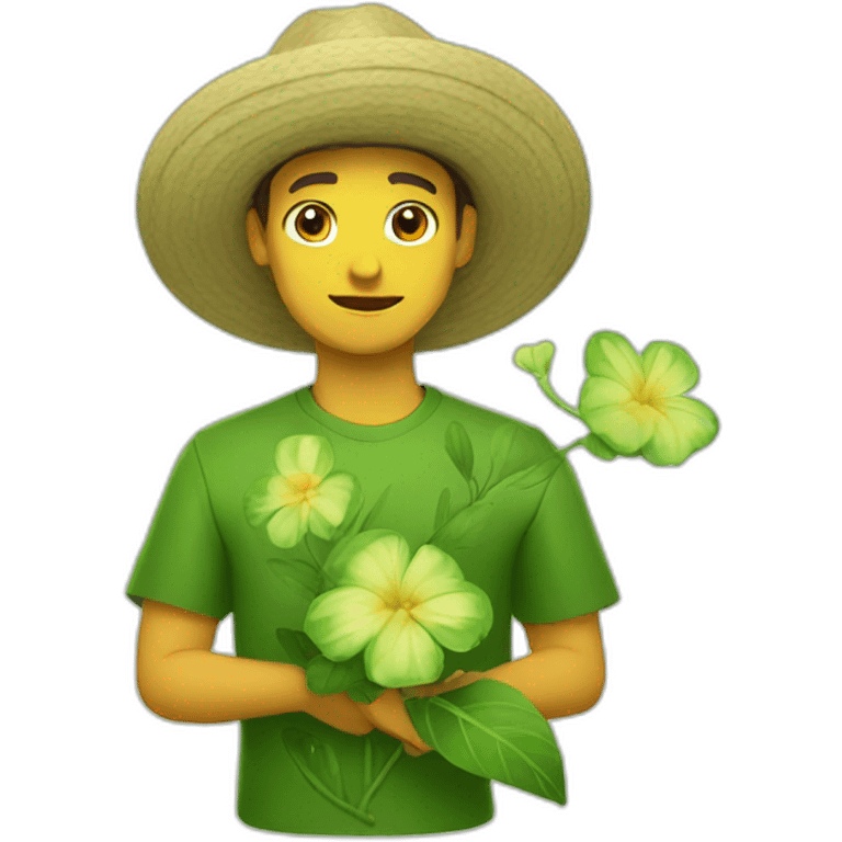 flor verde emoji