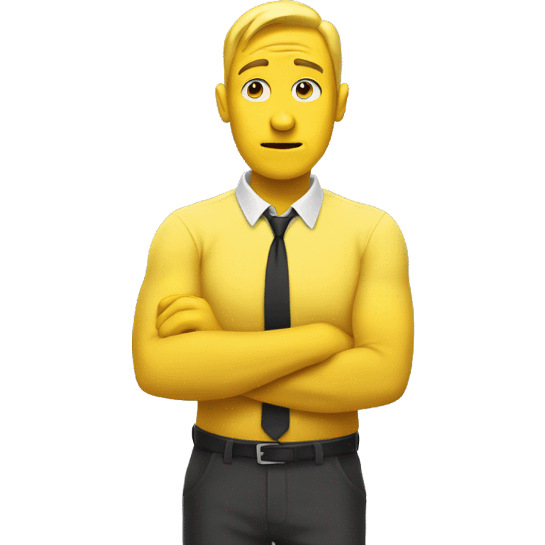 yellow man doing a shoulder shrug to show that he doesn't know something emoji