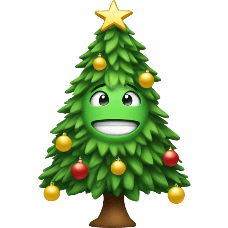 Cute Christmas tree emoji