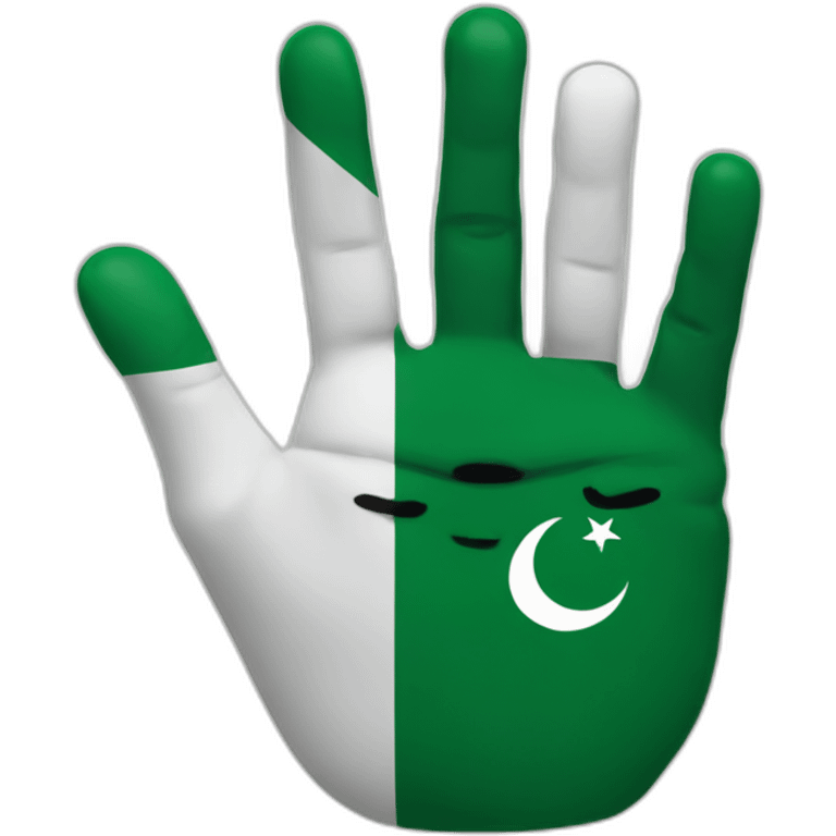 Pakistan Flag in cats hand emoji