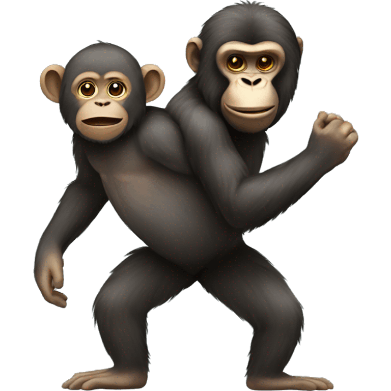 Monkey and gorrila emoji