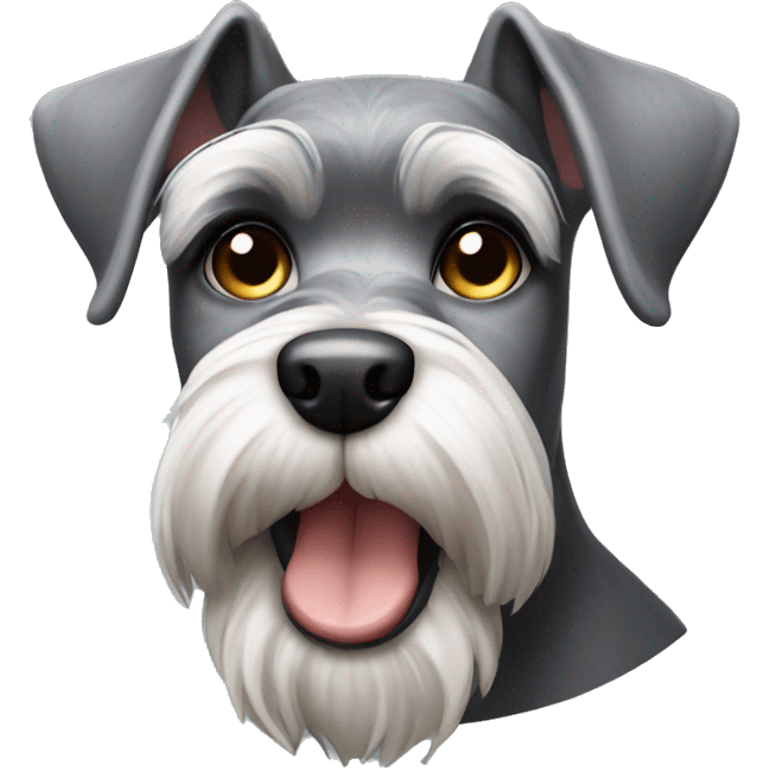 Bully miniature schnauzer dog emoji