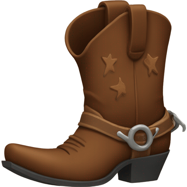 Brown cowboy boot emoji