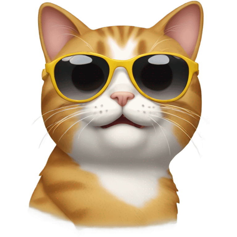 Cat with sunglasses emoji