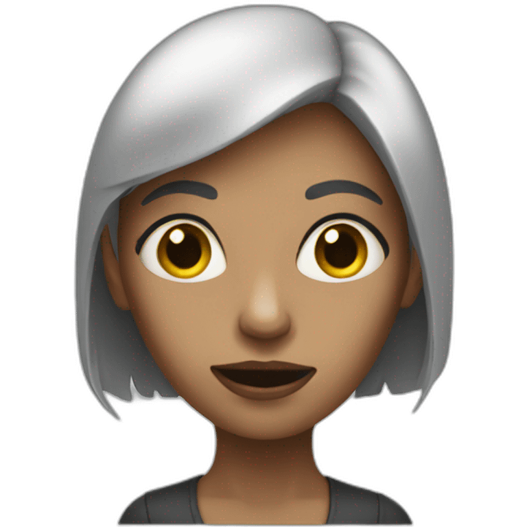 a very creepy woman emoji