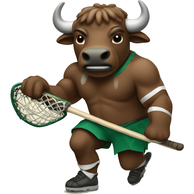 Buffalo playing lacrosse  emoji