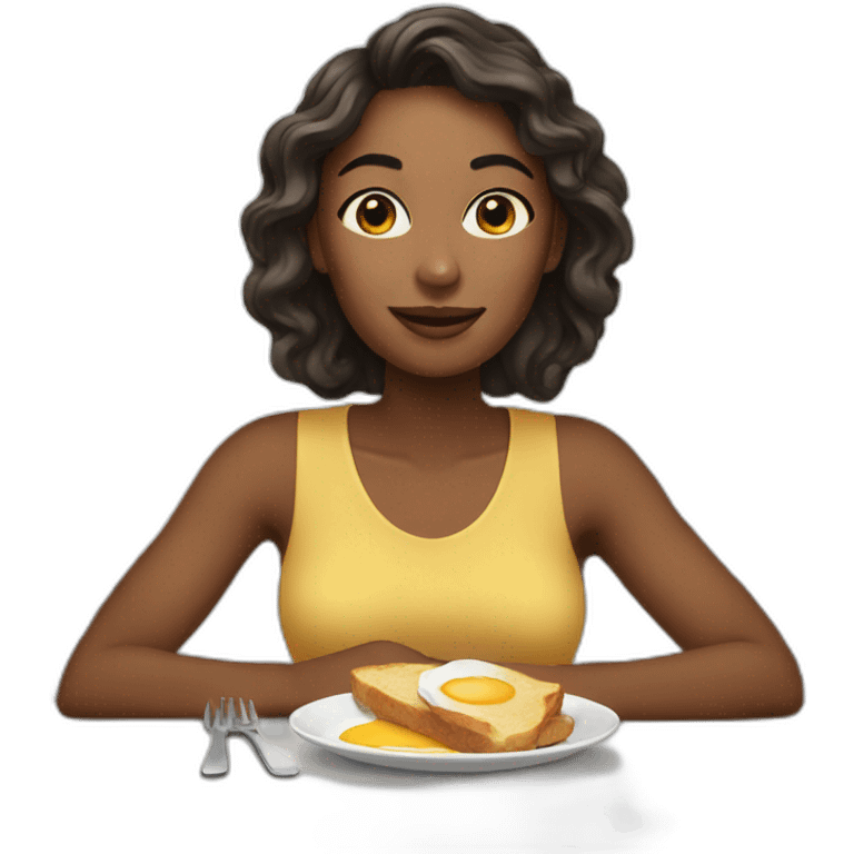 woman having breakfast emoji