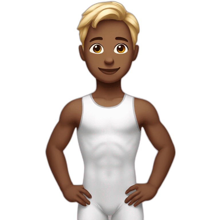 boy in beautiful gym leotard emoji