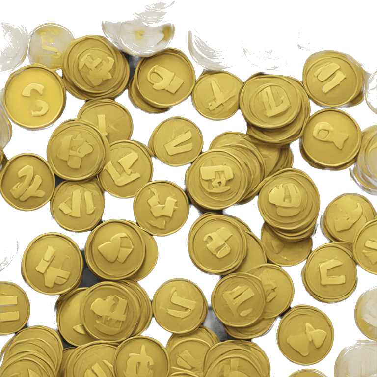 small amount of dollar coins emoji