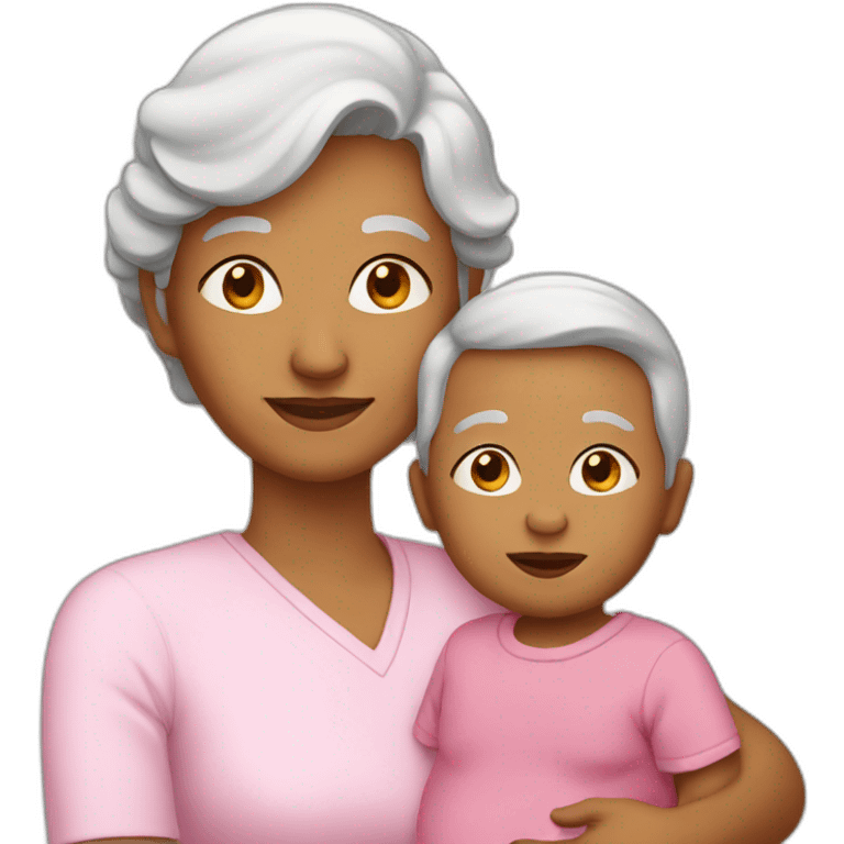 grandmother with infant emoji