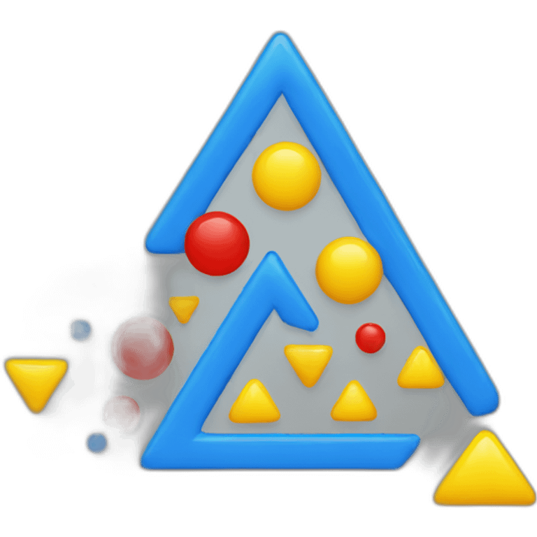 triangle-with-blue-yellow-red-color emoji