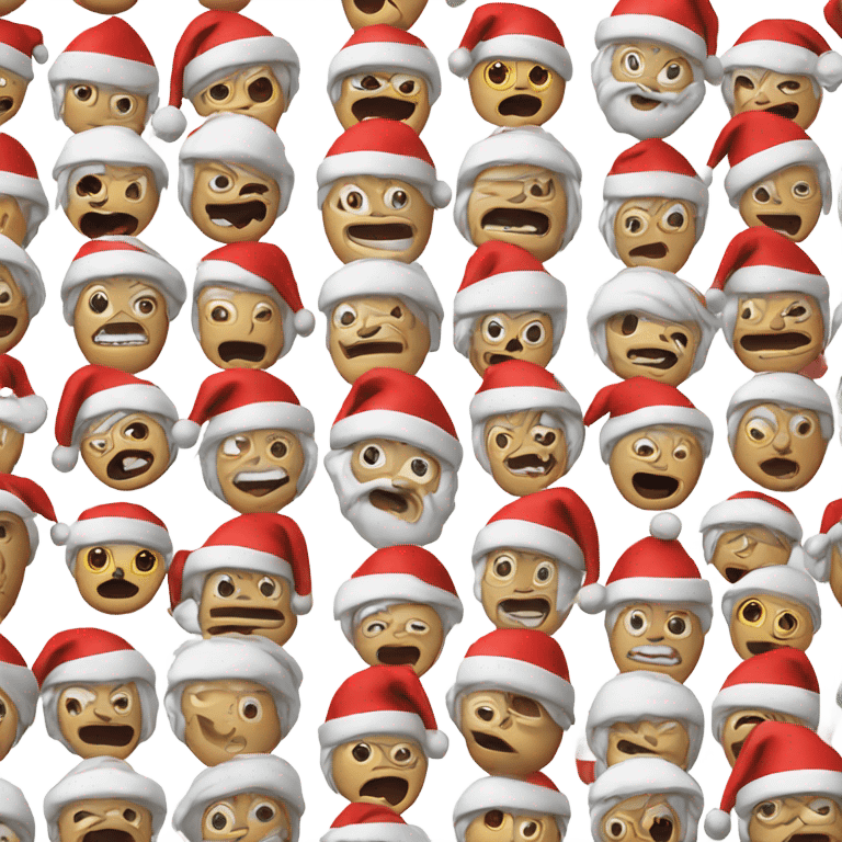 Santa with scary face emoji