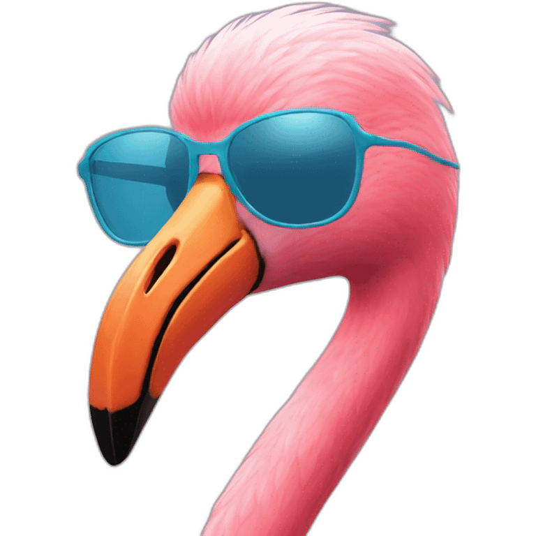 Flamingo sunglasses emoji