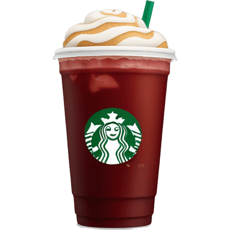 dark red starbucks drink emoji