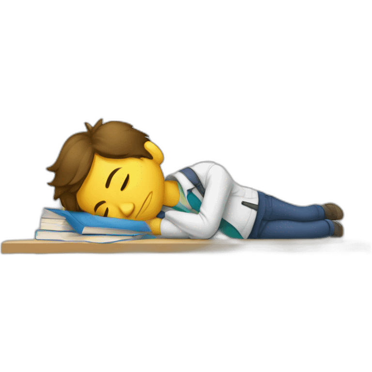 student taking nap in class emoji