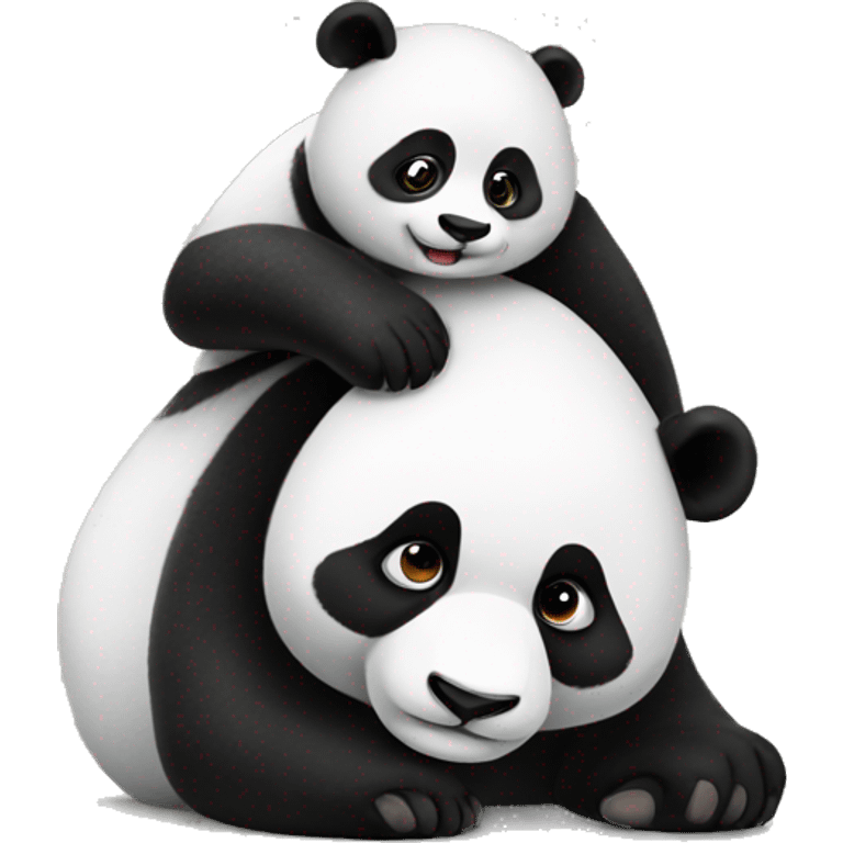 Panda sitting on he's back  emoji