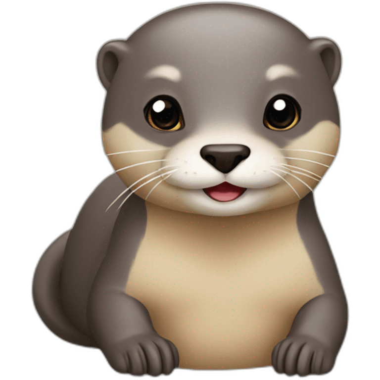 Loutre sur chat emoji