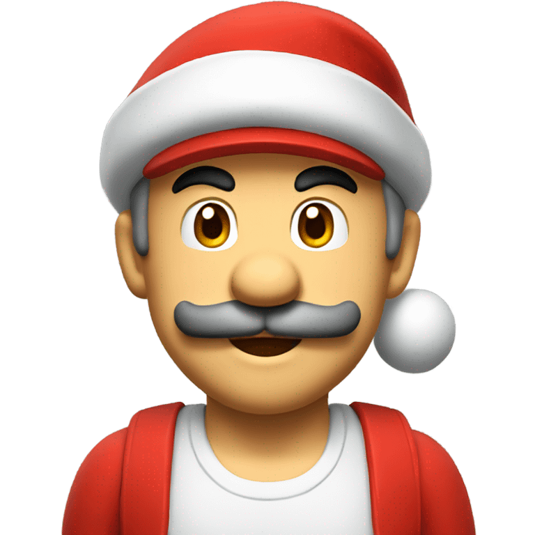 Mario with Santa hat  emoji