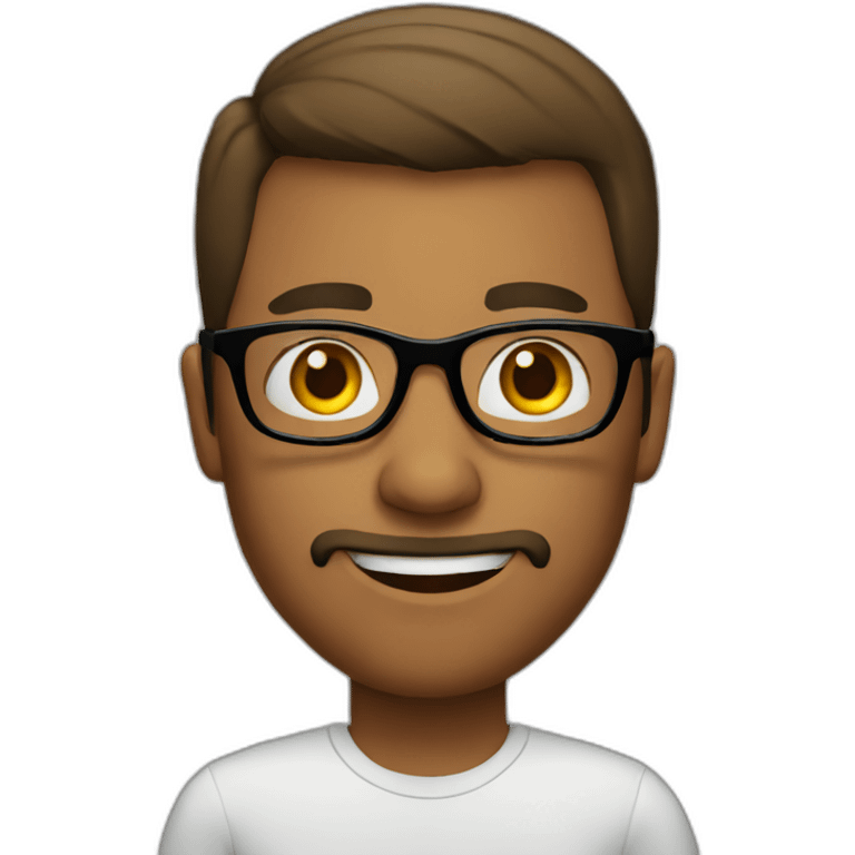 man with glasses emoji