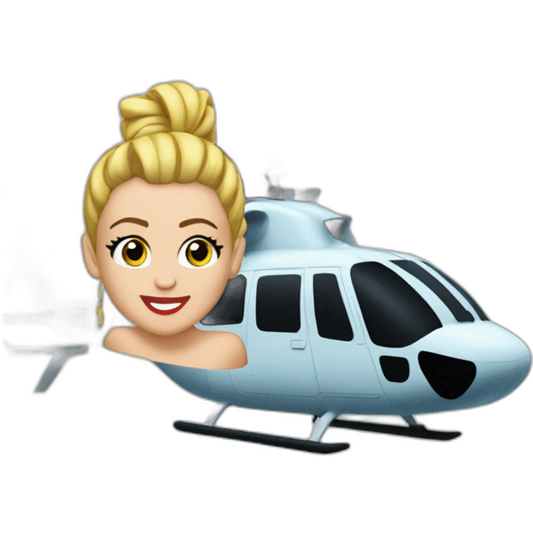 miley cyrus hanging from an helicopter emoji