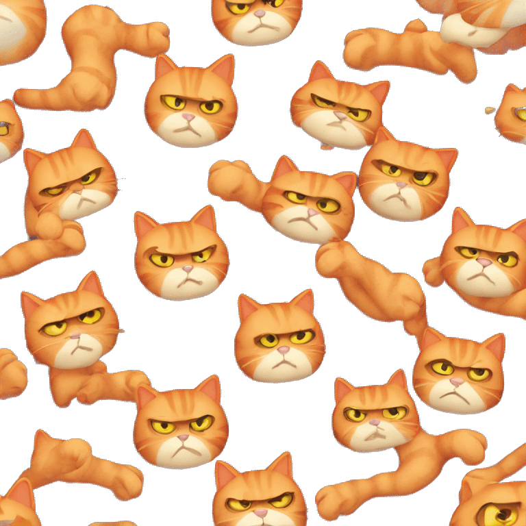 Orange fat cat with menacing look emoji