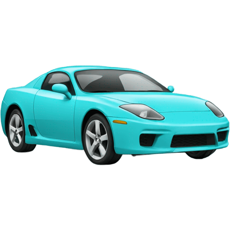 cyan sports car emoji