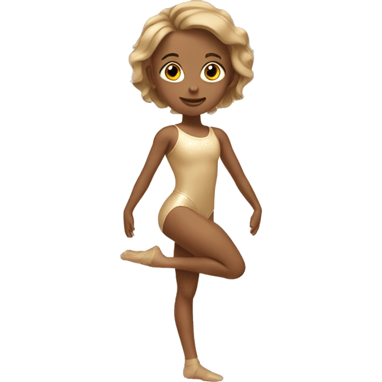 Tan gymnastics girl emoji