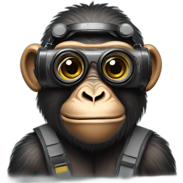 ape with camera goggles emoji